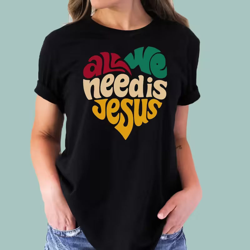 black unisex faith-based graphic tee featuring a modern Christian message by Alexander Crafts.