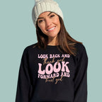 black-colored inspirational faith sweatshirt by Alexander Crafts, ideal for daily encouragement.